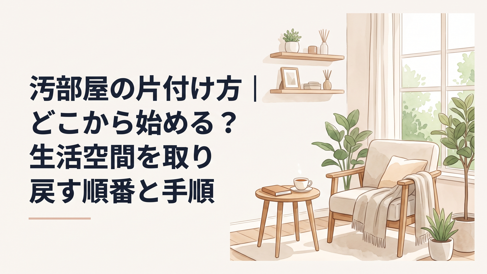 汚部屋の片付け方｜どこから始める？生活空間を取り戻す順番と手順