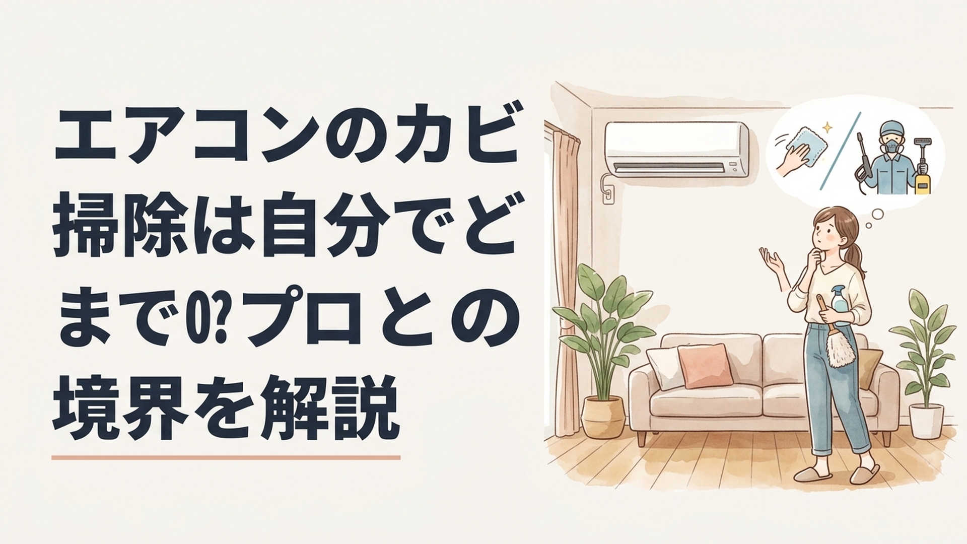 エアコンのカビ掃除は自分でどこまでOK?プロとの境界を解説